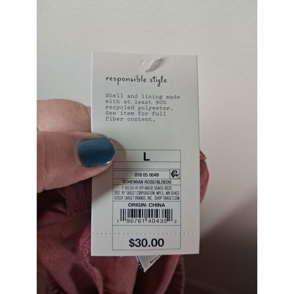 NWT A New Day Boho Skirt High Low Cottage Y2K Business Casual Rose Size Large - Picture 5 of 6